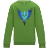 Детский Свитшот Герб птах блакитний Лаймовый фото