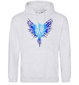 Чоловіча толстовка (худі) Герб птах блакитний