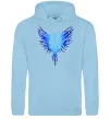 Мужская толстовка (худи) Герб птах блакитний Голубой фото
