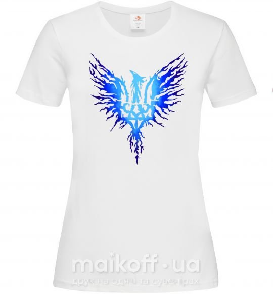 Жіноча футболка Герб птах блакитний Білий фото