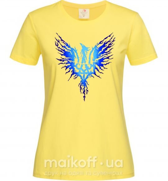 Жіноча футболка Герб птах блакитний Лимонний фото