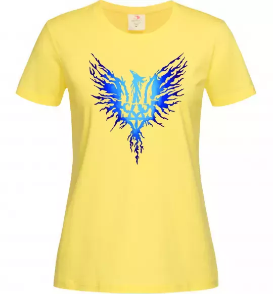 Женская футболка Герб птах блакитний Лимонный фото