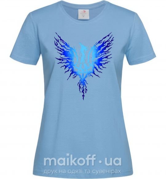 Жіноча футболка Герб птах блакитний Блакитний фото
