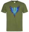 Чоловіча футболка Герб птах блакитний Оливковий фото