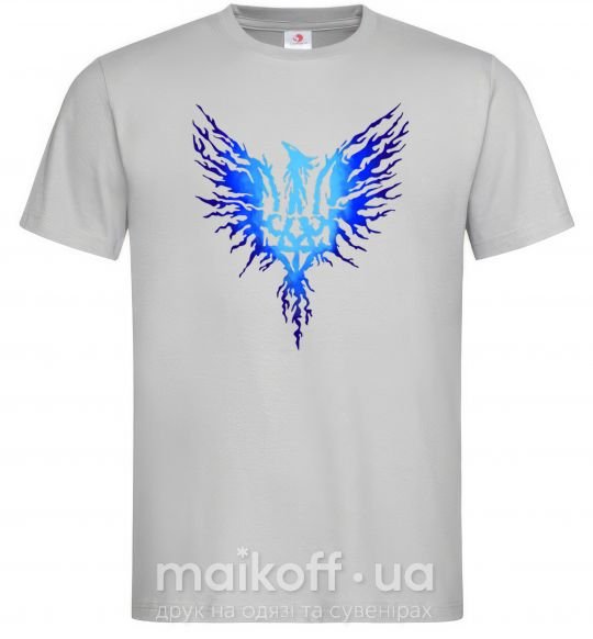 Чоловіча футболка Герб птах блакитний Сірий фото