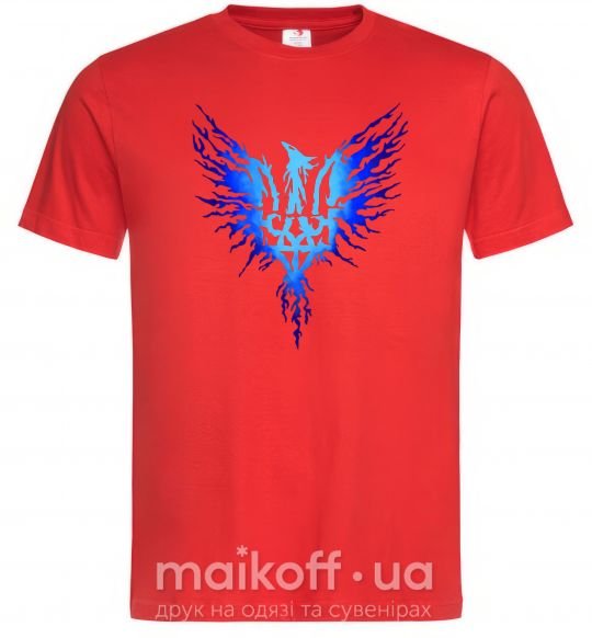 Чоловіча футболка Герб птах блакитний Червоний фото