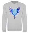Свитшот Герб птах блакитний Серый меланж фото