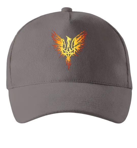 Кепка Герб птах жовтий Серый фото