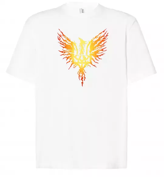 Футболка Оверсайз Герб птах жовтий Белый фото