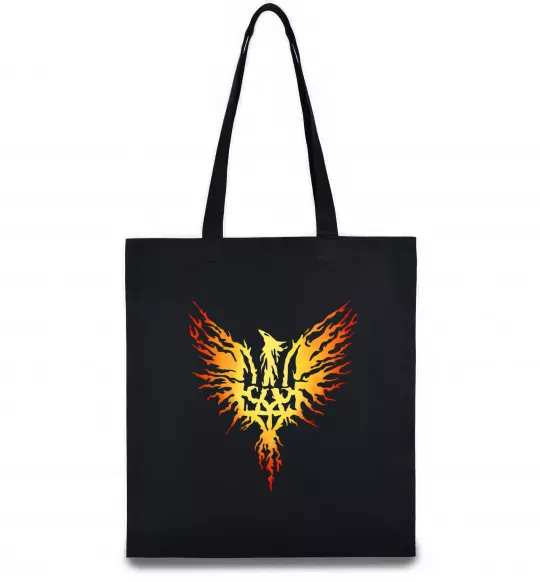 Эко-сумка Герб птах жовтий Черный фото