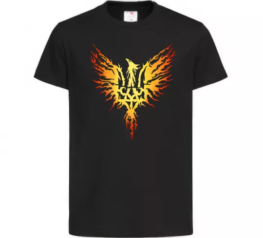 Детская футболка Герб птах жовтий Черный фото