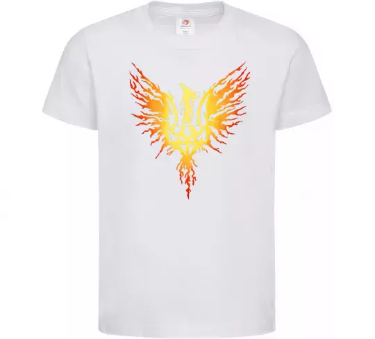 Детская футболка Герб птах жовтий Белый фото