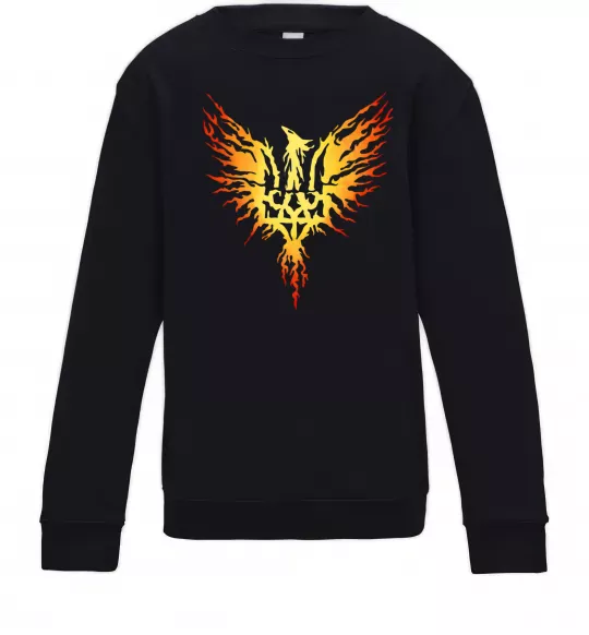 Детский Свитшот Герб птах жовтий Черный фото