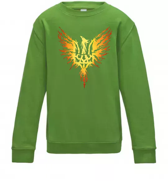 Детский Свитшот Герб птах жовтий Лаймовый фото
