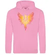 Чоловіча толстовка (худі) Герб птах жовтий Рожевий фото