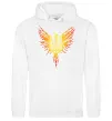 Мужская толстовка (худи) Герб птах жовтий Белый фото