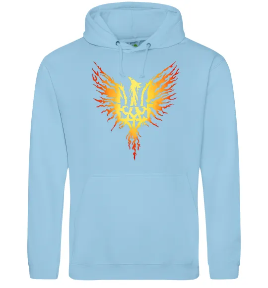 Чоловіча толстовка (худі) Герб птах жовтий Блакитний фото