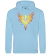 Чоловіча толстовка (худі) Герб птах жовтий Блакитний фото
