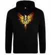 Женская толстовка (худи) Герб птах жовтий Черный фото