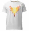 Чоловіча преміум футболка Герб птах жовтий Білий фото
