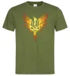 Чоловіча футболка Герб птах жовтий Оливковий фото