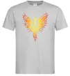 Чоловіча футболка Герб птах жовтий Сірий фото