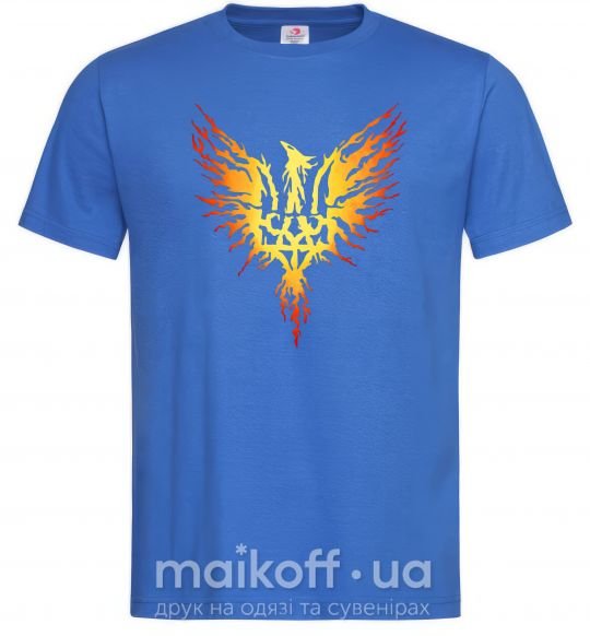 Мужская футболка Герб птах жовтий Ярко-синий фото