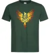 Чоловіча футболка Герб птах жовтий Темно-зелений фото