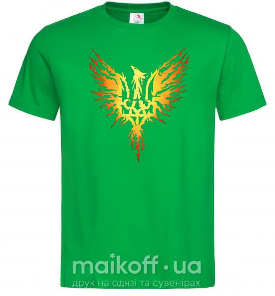 Мужская футболка Герб птах жовтий Зеленый фото
