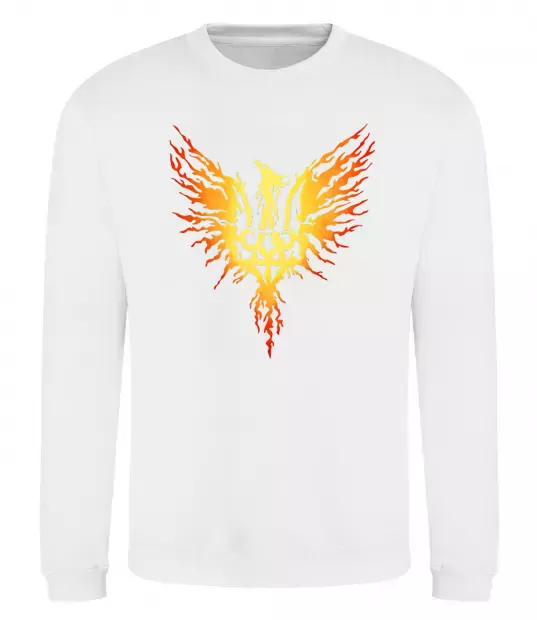 Світшот Герб птах жовтий Білий фото