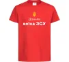 Дитяча футболка Донька воїна ЗСУ Червоний фото