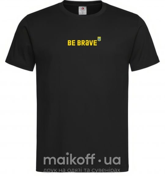 Мужская футболка be brave ВИШИВКА Черный фото