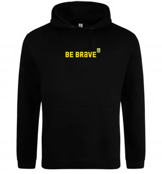 Жіноча толстовка (худі) be brave ВИШИВКА Чорний фото