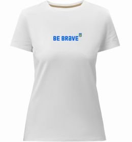Женская премиум футболка be brave ВИШИВКА Женская премиум футболка be brave ВИШИВКА