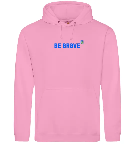 Женская толстовка (худи) be brave ВИШИВКА Розовый фото