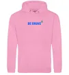 Женская толстовка (худи) be brave ВИШИВКА Розовый фото