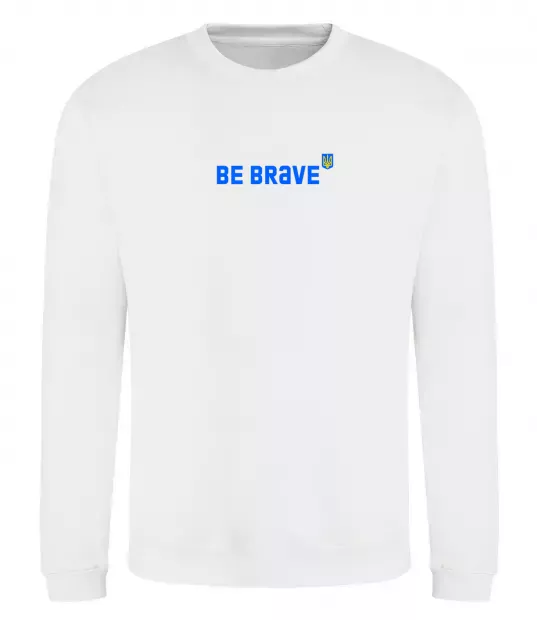 Світшот be brave ВИШИВКА Білий фото