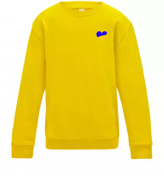 Детский Свитшот Сердечко прапор ВИШИВКА Солнечно желтый фото