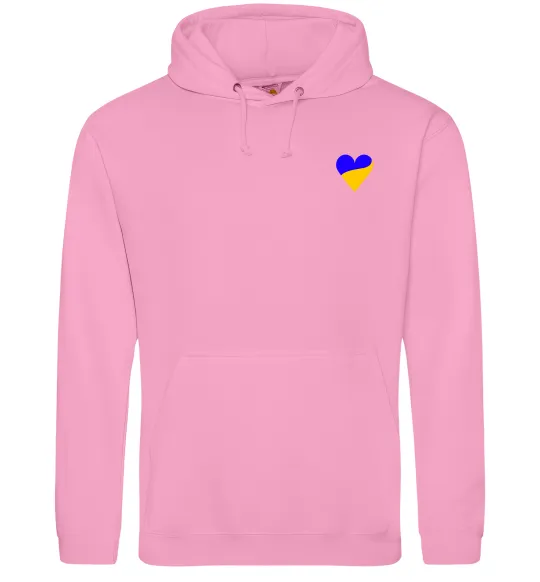 Женская толстовка (худи) Сердечко прапор ВИШИВКА Розовый фото