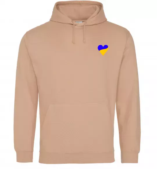 Жіноча толстовка (худі) Сердечко прапор ВИШИВКА Пісочний фото