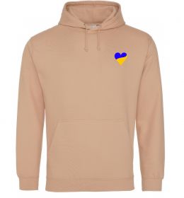 Женская толстовка (худи) Сердечко прапор ВИШИВКА