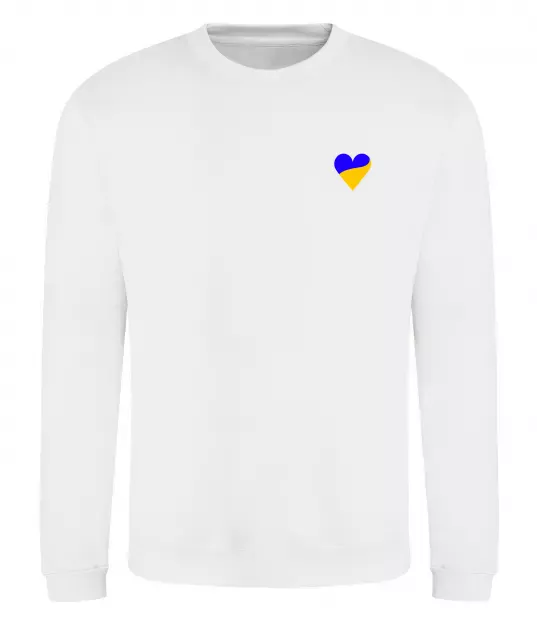 Свитшот Сердечко прапор ВИШИВКА Белый фото