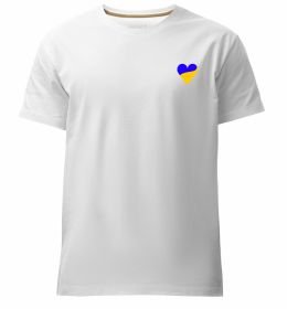 Чоловіча преміум футболка Сердечко прапор ВИШИВКА