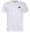 Чоловіча футболка Сердечко прапор ВИШИВКА Білий фото