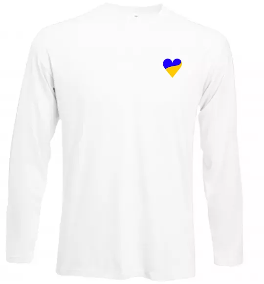 Лонгслів Сердечко прапор ВИШИВКА Білий фото