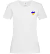 Жіноча футболка Сердечко прапор ВИШИВКА Білий Жіноча футболка Сердечко прапор ВИШИВКА Білий фото