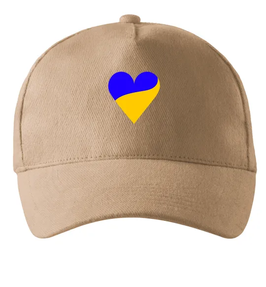 Кепка Сердечко прапор ВИШИВКА Песочный фото