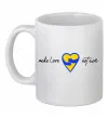 Чашка керамическая Make love not war серце обіймів Белый Чашка керамическая Make love not war серце обіймів Белый фото