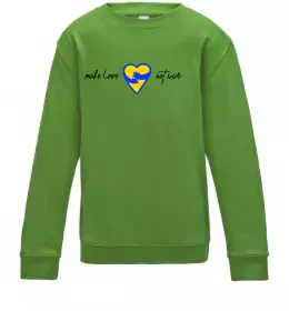 Детский Свитшот Peace to Ukraine Черный фото