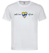 Чоловіча футболка Make love not war серце обіймів Білий Чоловіча футболка Make love not war серце обіймів Білий фото